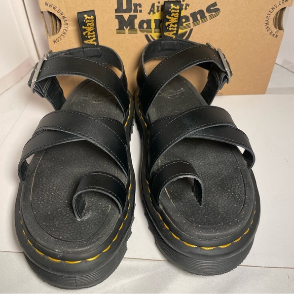 Dr. Martens Black Leather Buckle Sandals Size 9 - Picture 15 of 15